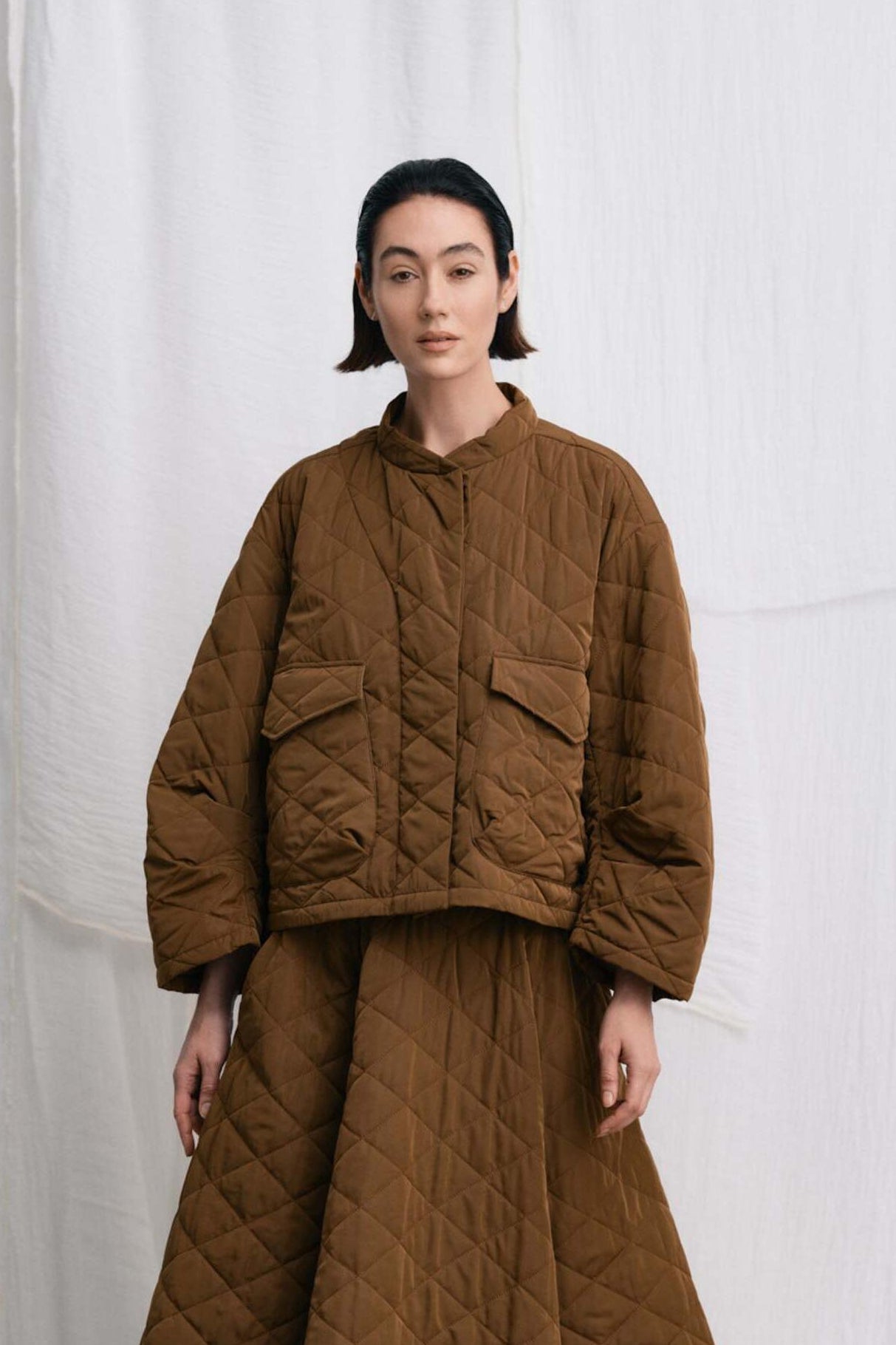 Rhea Tech quiltet jakke – Chestnut